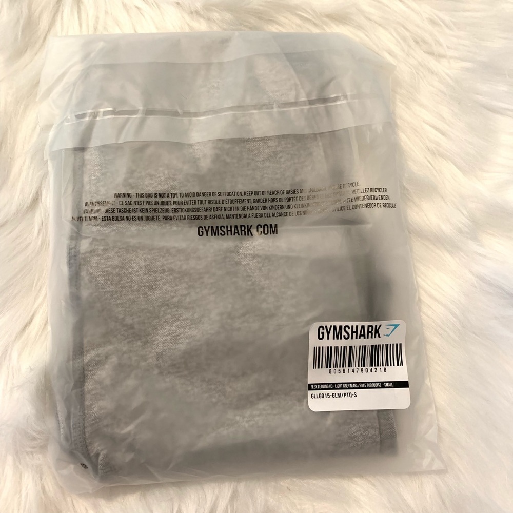 Nwt gymshark flex legging light grey turquoise S - Picture 2 of 6
